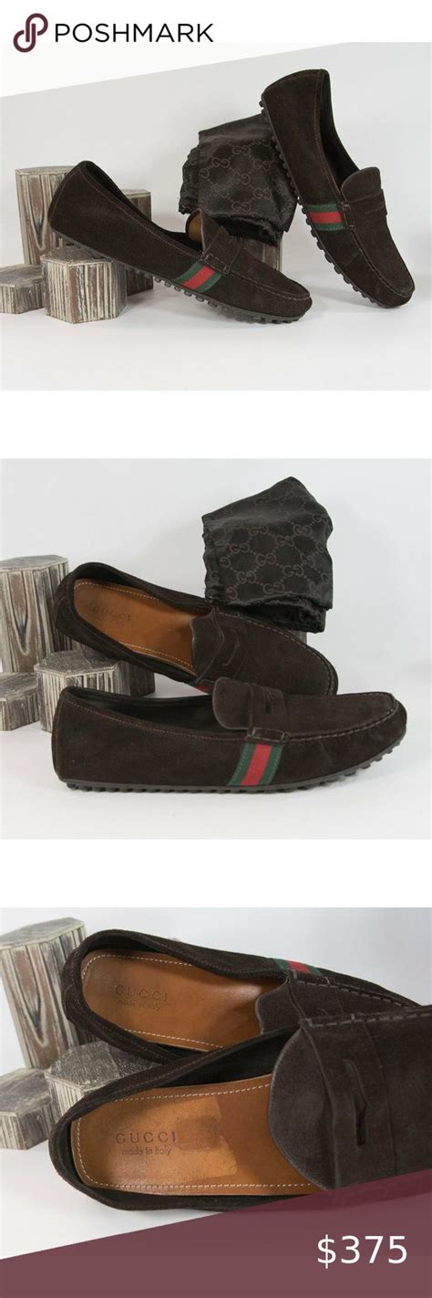 gucci brown suede moccasin